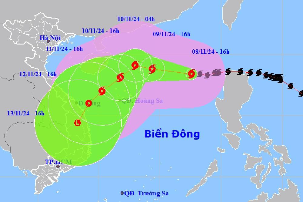 Bão số 7 Yinxing vẫn duy trì gió giật cấp 17, hướng về phía Trung Trung Bộ-1
