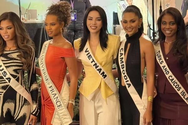 Kỳ Duyên xinh đẹp, dàn mỹ nhân Miss Universe 2024 ghi hình chung kết-9