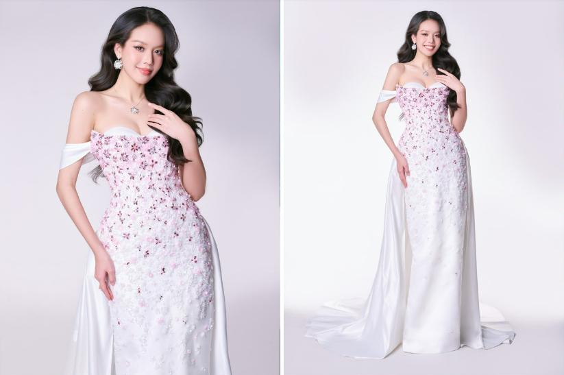 Váy dạ hội của Thanh Thủy ở chung kết Hoa hậu Quốc tế-1