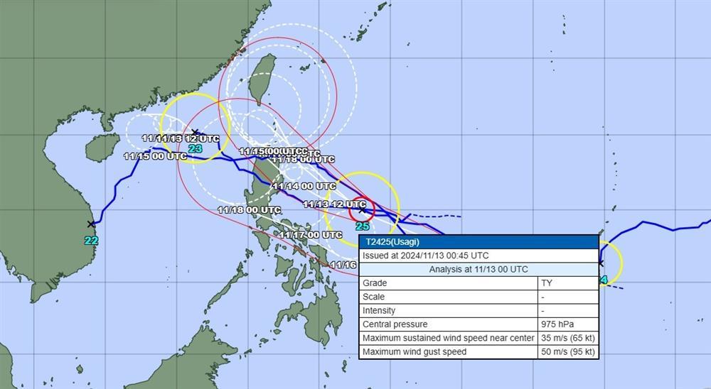 Bão số 8 suy yếu, hai bão Usagi và Man-yi nối đuôi nhau gây tình hình phức tạp-3