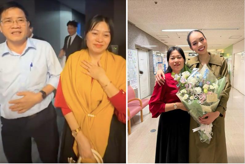Mẹ khóc, bố căng thẳng đến đau bụng khi Thanh Thủy thắng Miss International-1