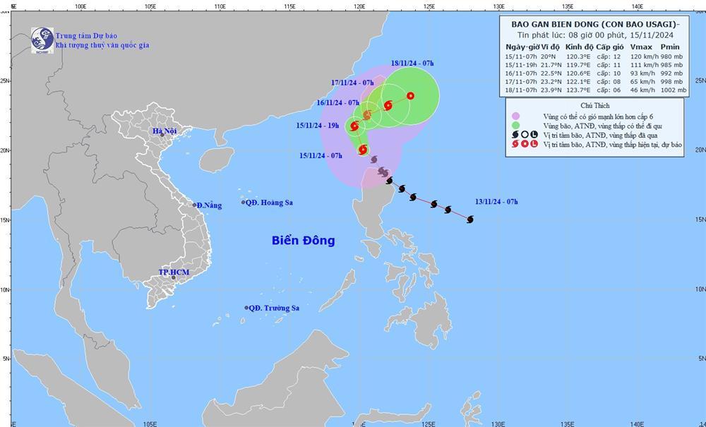 Bão Usagi khả năng vào Biển Đông hôm nay, trở thành bão số 9-1