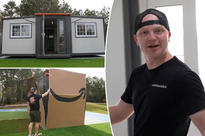 Xem YouTuber đập hộp ngôi nhà giá 1 tỷ đồng mua trên mạng do shipper chở đến-1