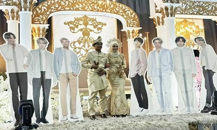 Cô dâu đam mê Kpop mang ảnh nhóm BTS tới đám cưới, chú rể có phản ứng lạ-1