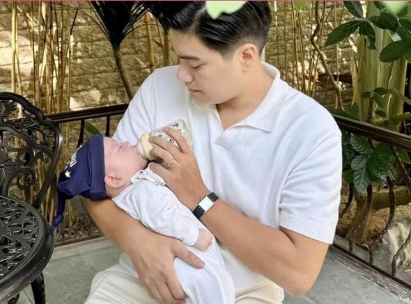 Từng làm mẹ đơn thân nhiều năm, Ly Kute khoe ảnh hạnh phúc của quý tử và chồng công an-3