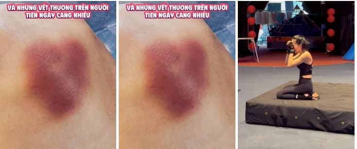 Cú ngã gục của Tóc Tiên sau khi đu dây cao 2m, khiến nhiều người nín thở-6