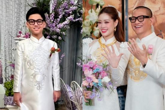 Con riêng 11 tuổi của chồng Hoa hậu Khánh Vân xuất hiện trong lễ ăn hỏi