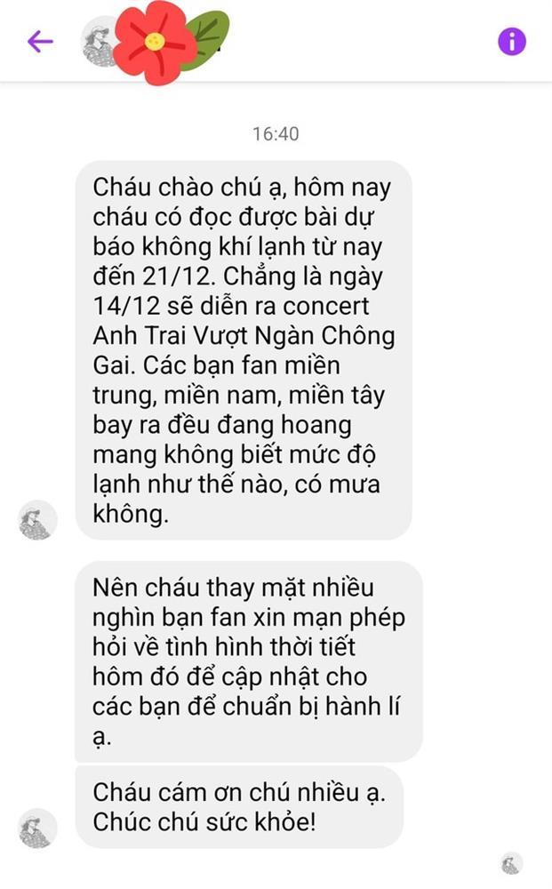 Được fangirl hỏi về thời tiết ngày diễn ra concert Anh trai vượt ngàn chông gai, chuyên gia khí tượng có phản ứng bất ngờ-1