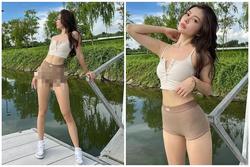 Hot girl mạng bị chỉ trích vì diện đồ tập bó chẽn ra nơi công cộng đến mức phải xoá bài