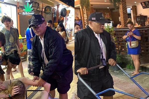 Nữ du khách say bí tỉ được cảnh sát thồ về khách sạn bằng xe kéo-1