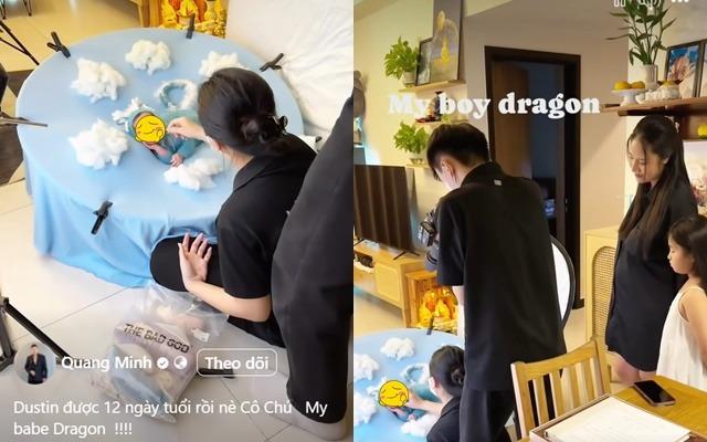 Quang Minh làm cha ở tuổi 65: Cuồng con trai, chia sẻ điều này khi bạn gái kém 37 tuổi sinh quý tử-4