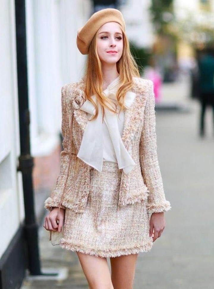 Chọn trang phục vải tweed sang trọng cho mùa lễ hội-2