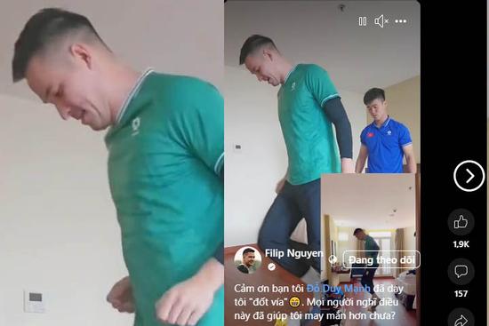 Duy Mạnh dạy Nguyễn Filip 'đốt vía'