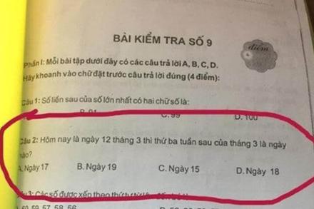 Bài toán tính ngày tháng của học sinh tiểu học khiến người lớn cũng phải lao đao