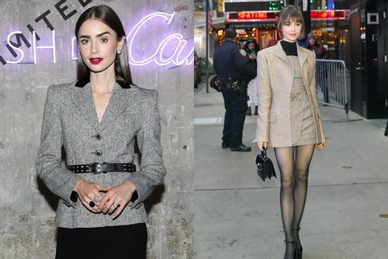 Lily Collins gợi ý những cách mặc áo blazer nổi bật cho tuổi U40