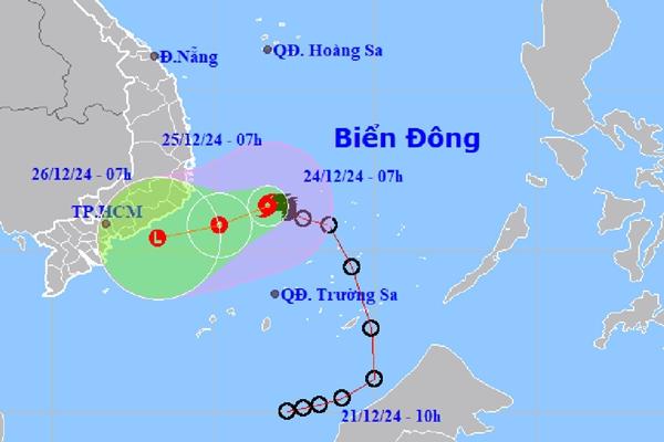 Dự báo thời tiết ngày mai 3/1/2025: Nam Bộ mưa giông, biển động vì rãnh áp thấp-2