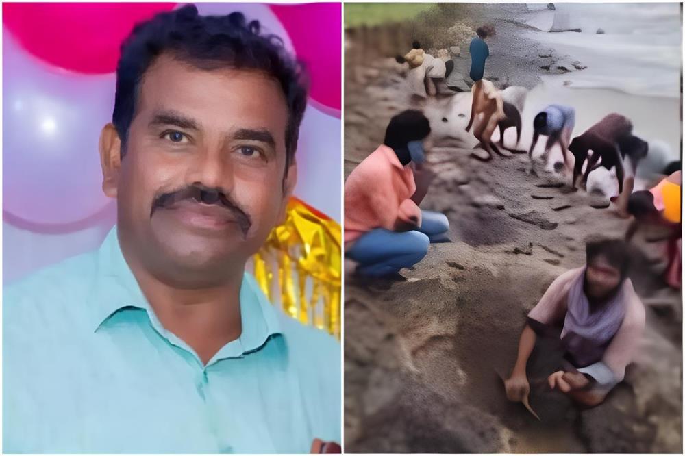 Sóng đánh vàng vào bãi biển, cả làng đổ xô đi nhặt-1