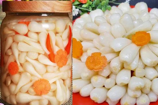 Cách làm củ kiệu chua ngọt đơn giản