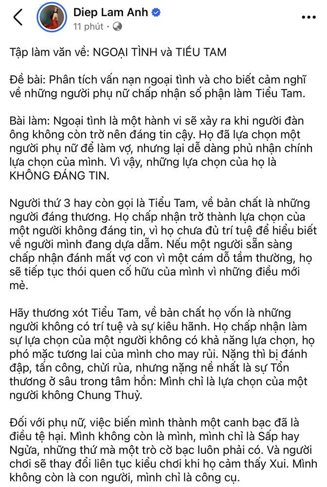 Diệp Lâm Anh: Hãy thương xót tiểu tam-1