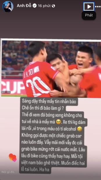 Trâm Anh giải thích về dòng trạng thái gây hiểu nhầm sau khi đội tuyển Việt Nam vô địch AFF Cup-4