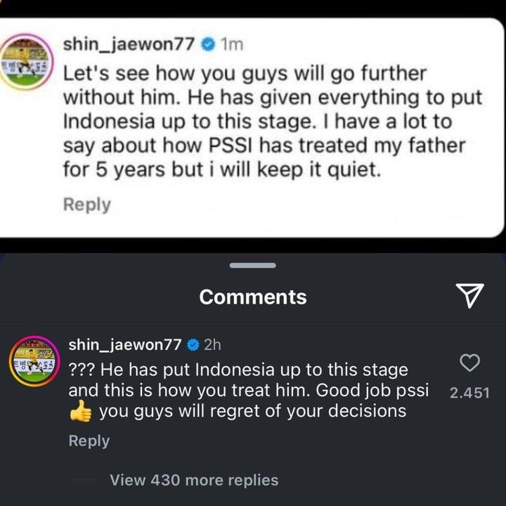 Con trai HLV Shin Tae-yong tố LĐBĐ Indonesia đối xử tệ bạc với cha mình-2