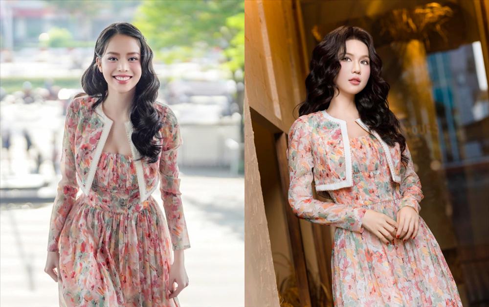 Thanh Thủy bị đặt lên bàn cân với Ngọc Trinh khi diện chung mẫu đầm-1